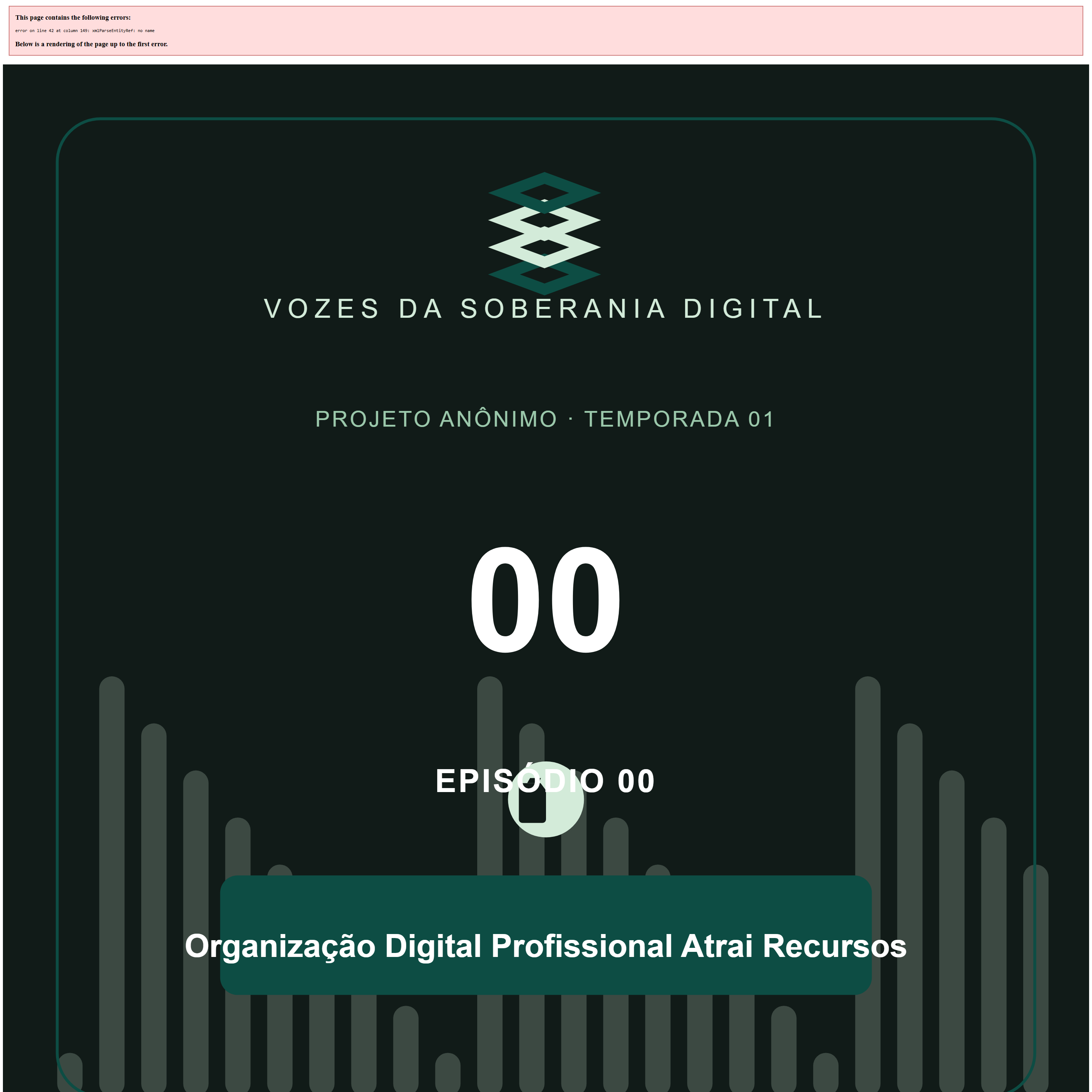 Capa do episódio 00 — Organização Digital Profissional Atrai Recursos