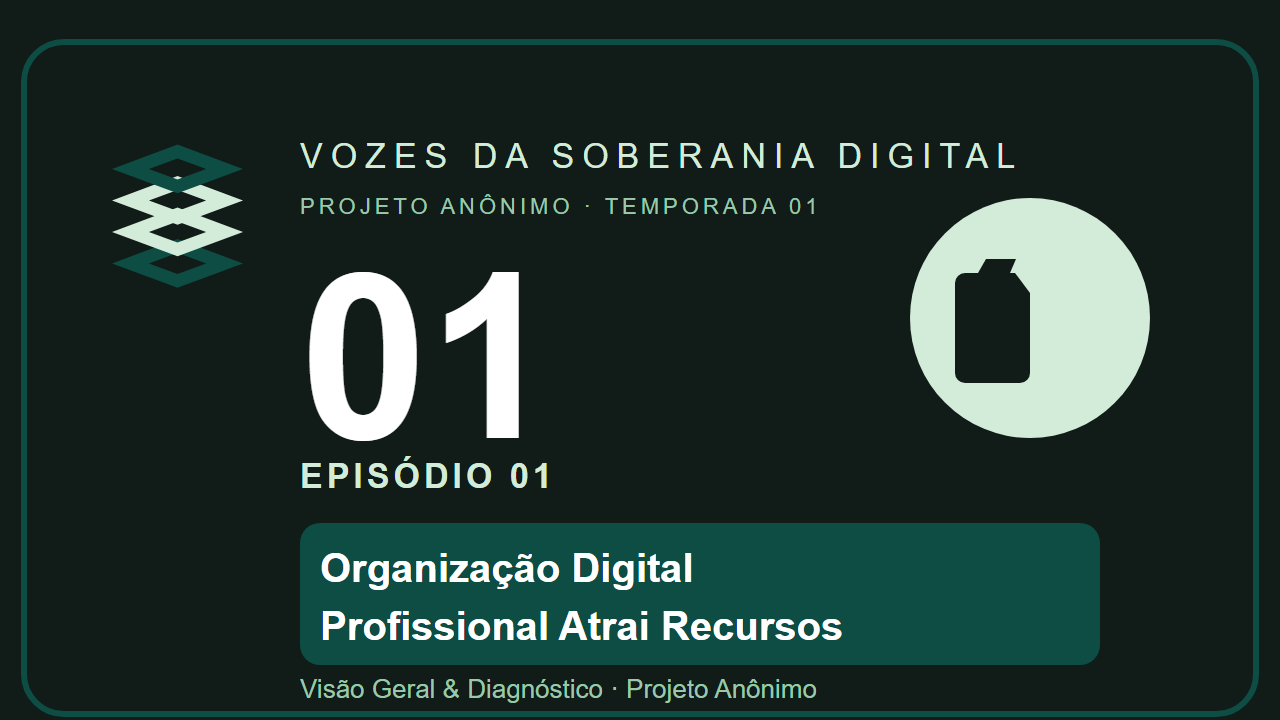 Capa do Ep. 01 — Organização Digital Profissional Atrai Recursos