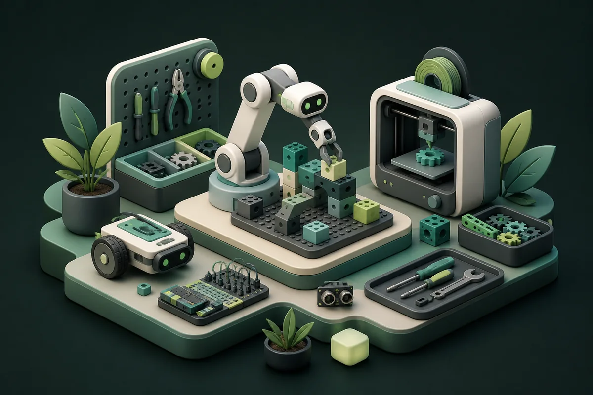 Ilustração da solução Cultura Maker e Robótica